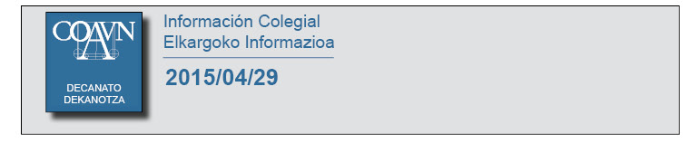 2015/04/29 - Informacion Colegial / Elkargoko Informazioa