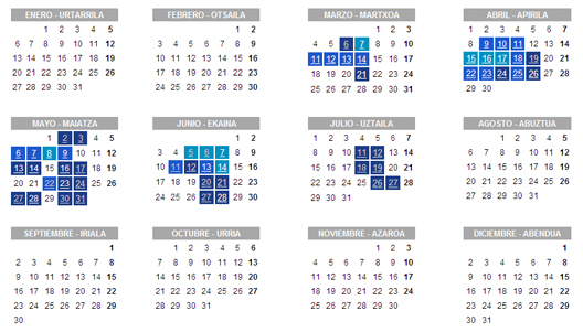 Egutegia - Calendario
